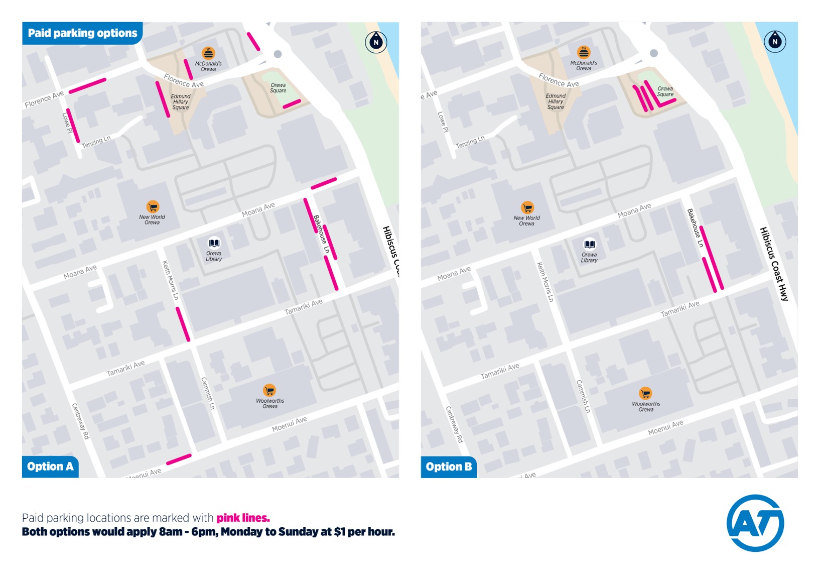 Auckland Transport Opens Orewa Paid Parking Feedback From 22 June