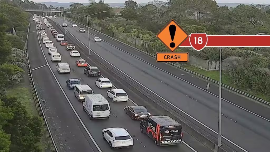 Greenhithe Bridge Crashes Bring State Highway 18 Rush Hour To A Standstill