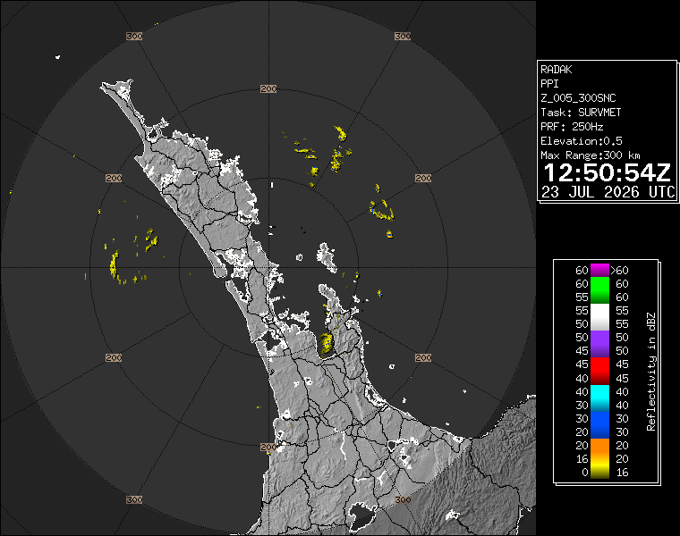 MetService And WeatherWatch Show Auckland Cloud And Showers On 23 July